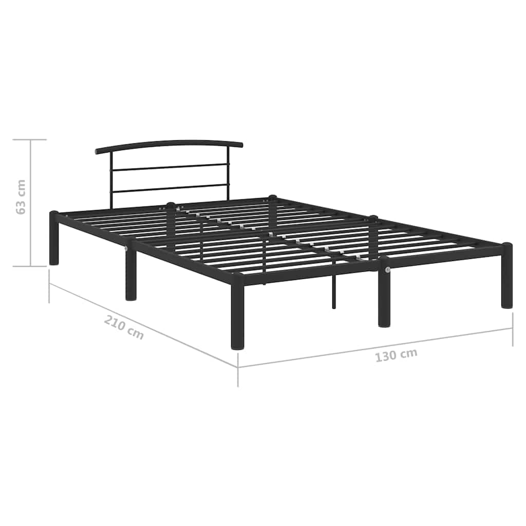 vidaXL Bettgestell Schwarz Metall 120x200 cm