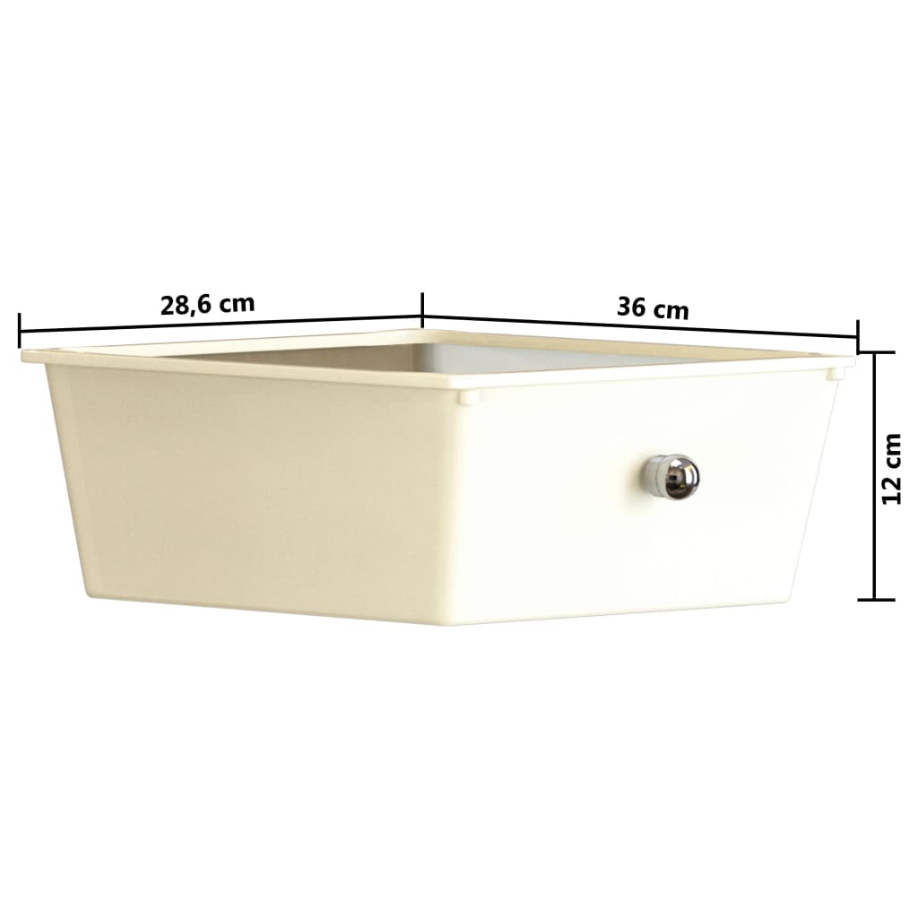 XXL Schubladenwagen mit 15 Schubladen Weiß Kunststoff