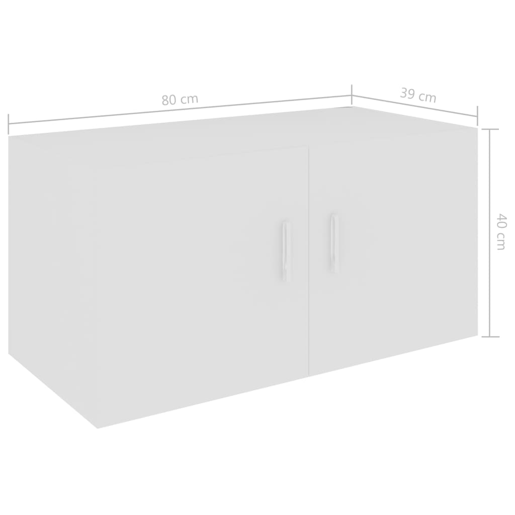 vidaXL Armoire murale blanc 80 x 39 x 40 cm bois d'ingénierie