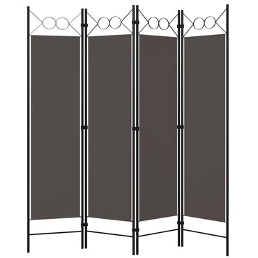 vidaXL 4-tlg. Raumteiler Anthrazit 160 x 180 cm