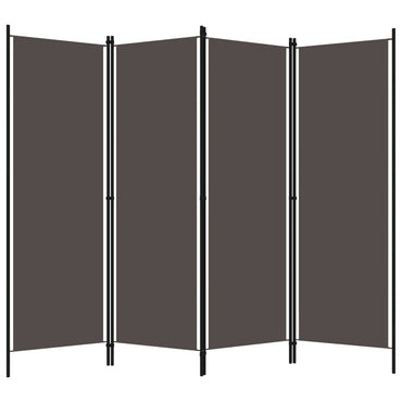 vidaXL 4-tlg. Raumteiler Anthrazit 200x180 cm