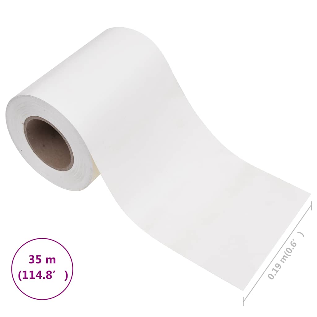 vidaXL Garten-Sichtschutz PVC 35x0,19 m Weiß