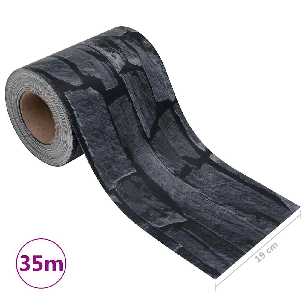 vidaXL Garten-Sichtschutz PVC 35x0,19 m Stein-Optik Grau