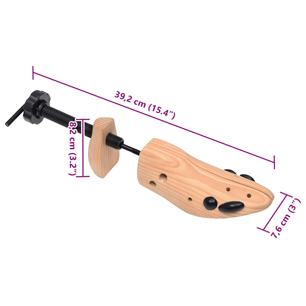 Schuhspanner 2 Paar Größe 41-46 Kiefer Massivholz