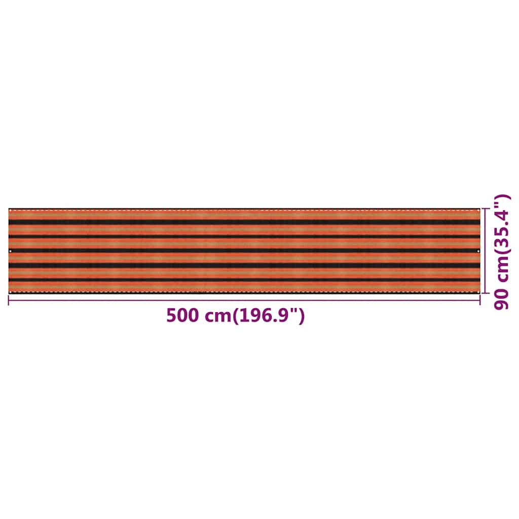 vidaXL Balkon-Sichtschutz Mehrfarbig 90x500 cm HDPE