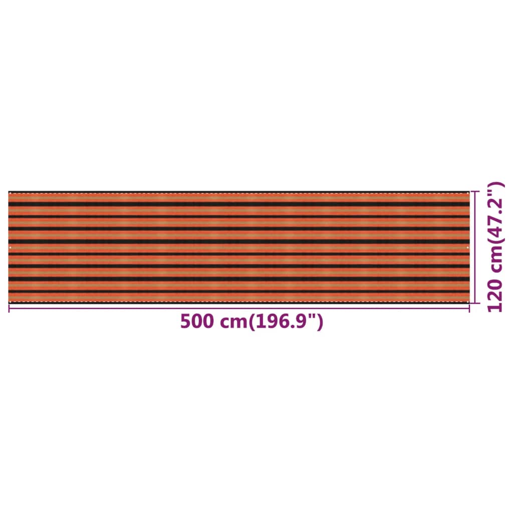 vidaXL Brise-vue de balcon Multicolore 120x500 cm PEHD