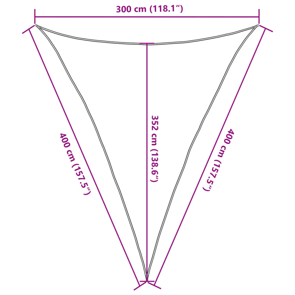 vidaXL Voile d'ombrage 160 g/m² anthracite 3x4x4 m PEHD