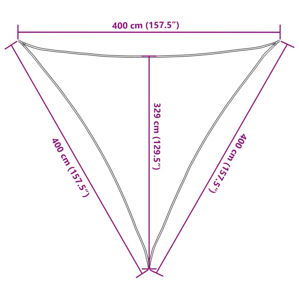 vidaXL Voile d'ombrage 160 g/m² Beige 4x4x4 m HDPE