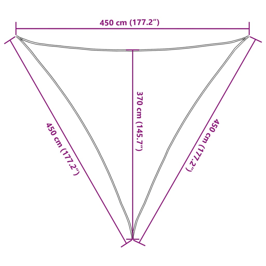 vidaXL Sonnensegel 160 g/m² Creme 4,5x4,5x4,5 m HDPE