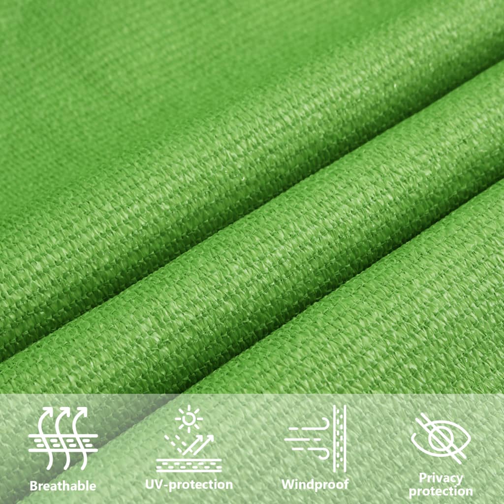 vidaXL Voile d'ombrage 160 g/m² Vert clair 4x4x5,8 m HDPE