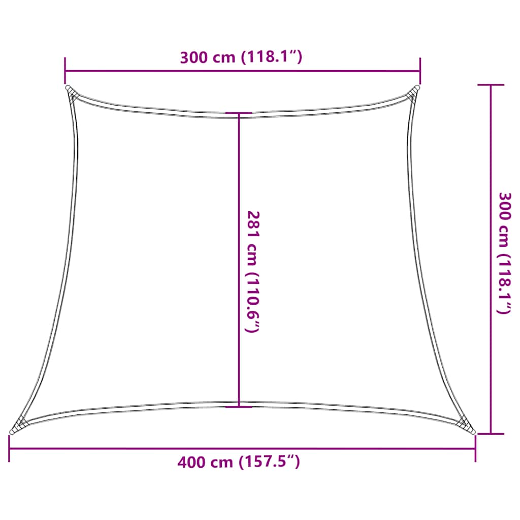 vidaXL Sonnensegel 160 g/m² Trapezform Terrakottarot 3/4x3 m HDPE