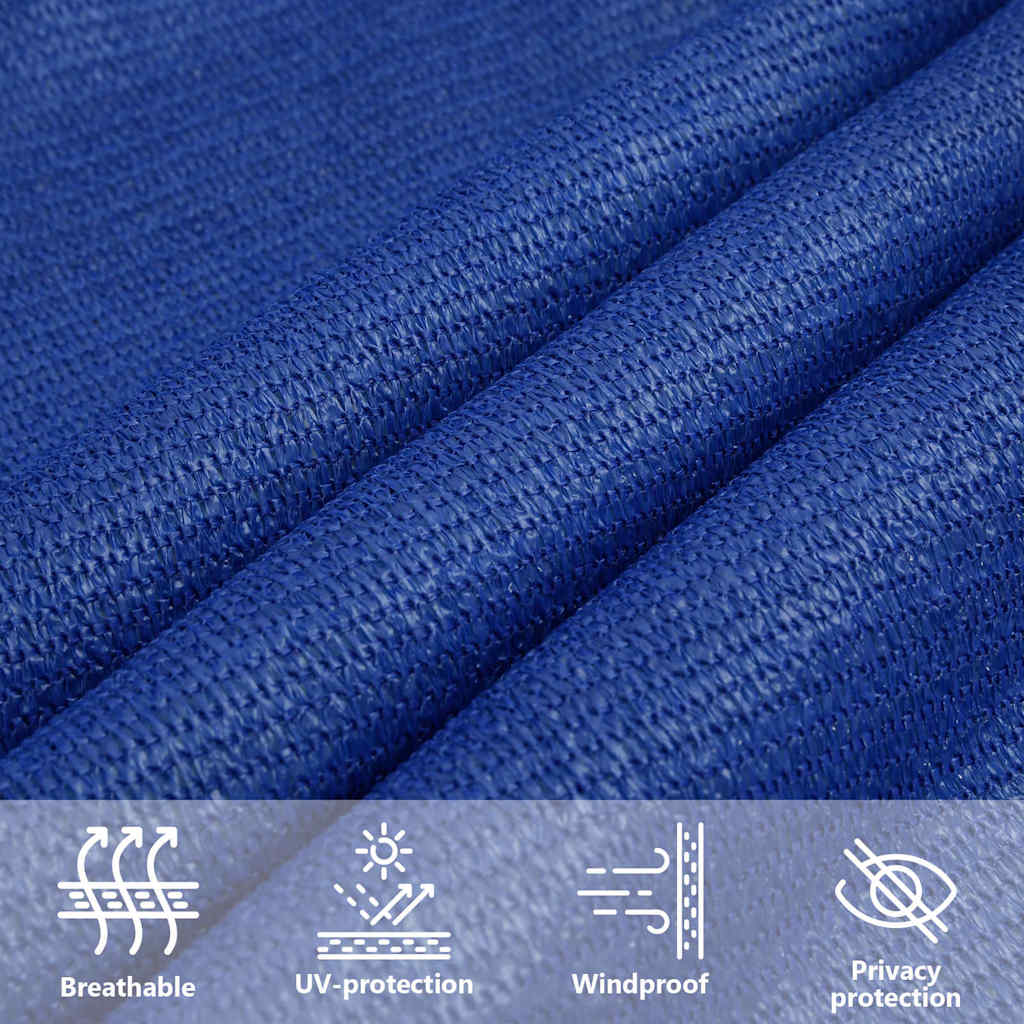 vidaXL Sonnensegel 160 g/m² Rechteckig Blau 5x6 m HDPE