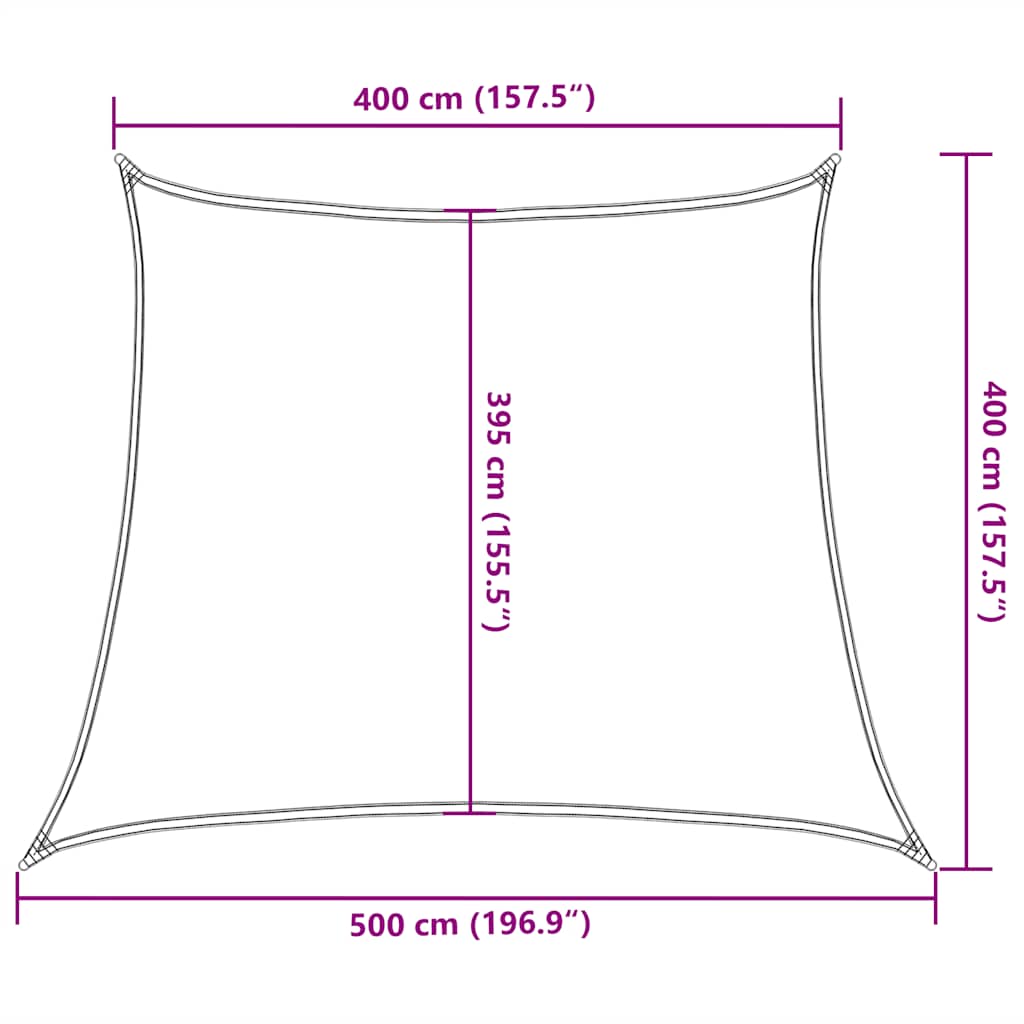 vidaXL Sonnensegel 160 g/m² Trapezform Blau 4/5x4 m HDPE