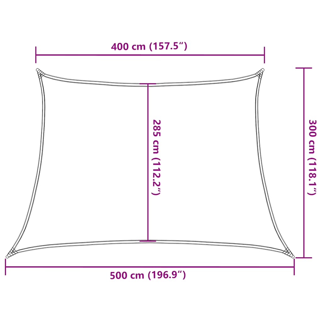 vidaXL Sonnensegel 160 g/m² Trapezform Gelb 4/5x3 m HDPE