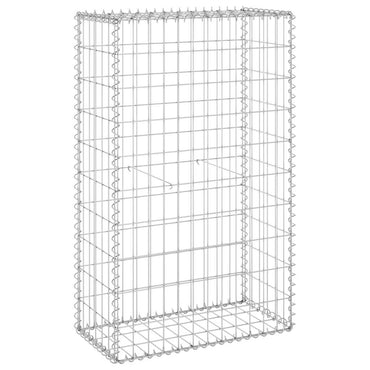 vidaXL Gabionenwand mit Abdeckung Verzinkter Stahl 60x30x100 cm
