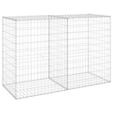 vidaXL Gabionenwand mit Abdeckung Verzinkter Stahl 150x60x100 cm