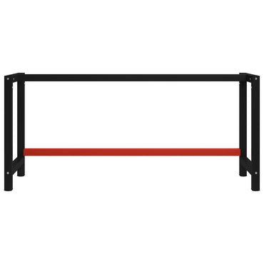 vidaXL Werkbankgestell Metall 175x57x79 cm Schwarz und Rot