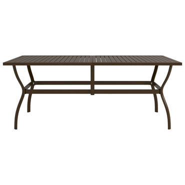 vidaXL Gartentisch Braun 190x80x72 cm Stahl
