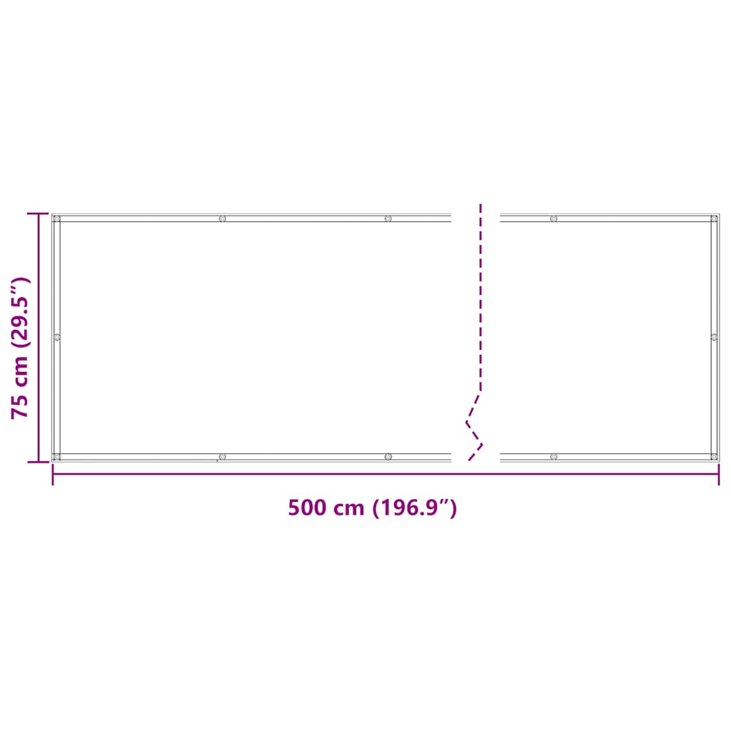 vidaXL Balkon-Sichtschutz Anthrazit 75x500 cm Oxford-Gewebe