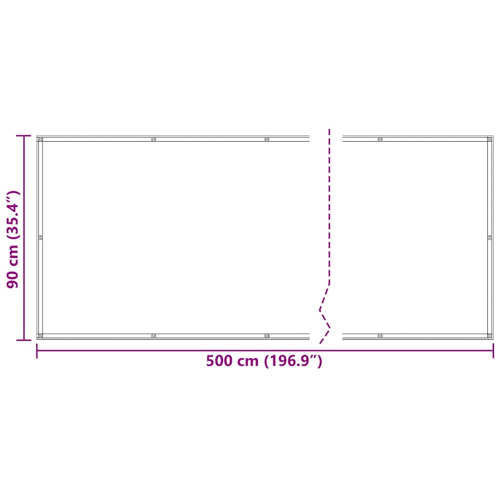 Balkon-Sichtschutz Anthrazit 90x500 cm Oxford-Gewebe