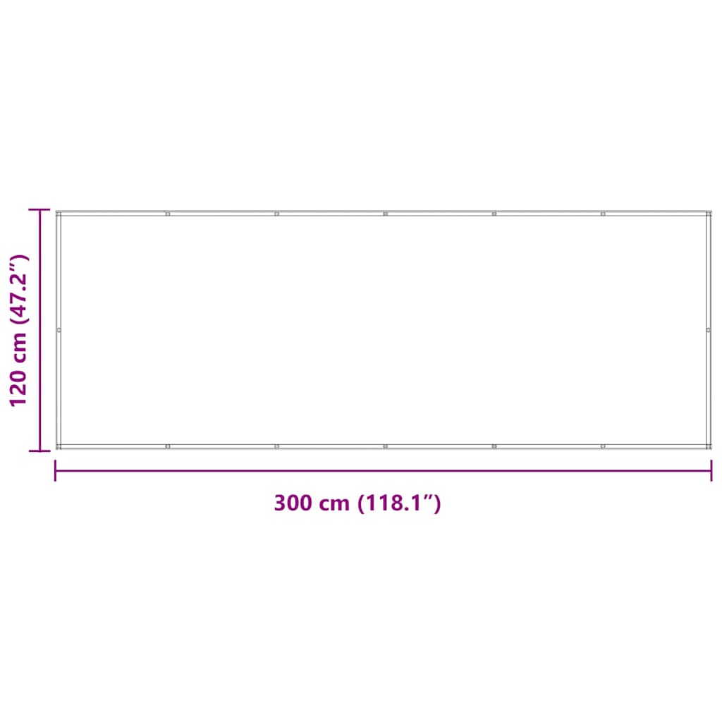 vidaXL Balkon-Sichtschutz Anthrazit 120x300 cm Oxford-Gewebe