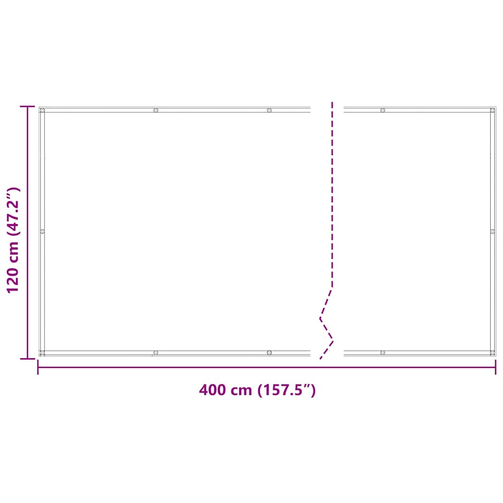 vidaXL Balkon-Sichtschutz Anthrazit 120x400 cm Oxford-Gewebe