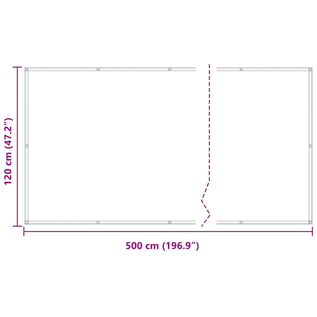Balkon-Sichtschutz Anthrazit 120x500 cm Oxford-Gewebe