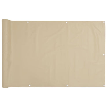 vidaXL Balkon-Sichtschutz Beige 120x400 cm Oxford-Gewebe