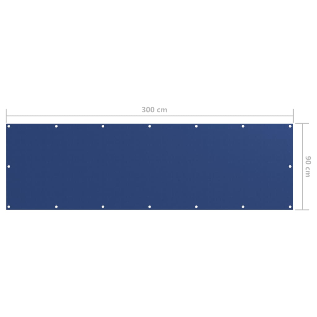 vidaXL Balkon-Sichtschutz Blau 90x300 cm Oxford-Gewebe