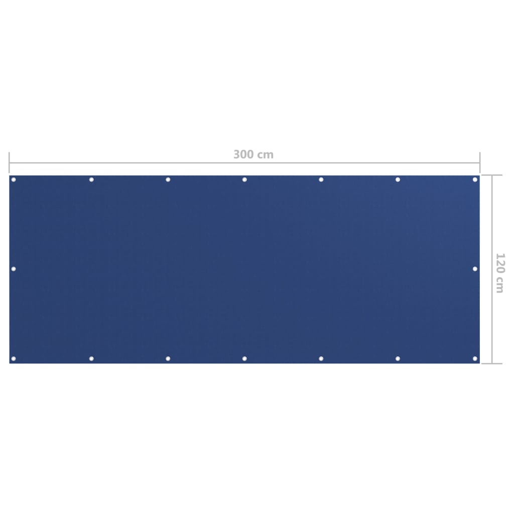 vidaXL Balkon-Sichtschutz Blau 120x300 cm Oxford-Gewebe