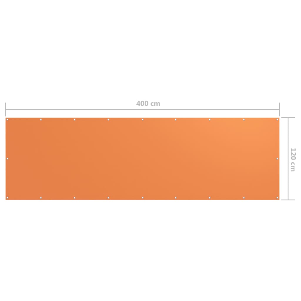 vidaXL Brise-vue de balcon orange 120x400 cm en tissu Oxford