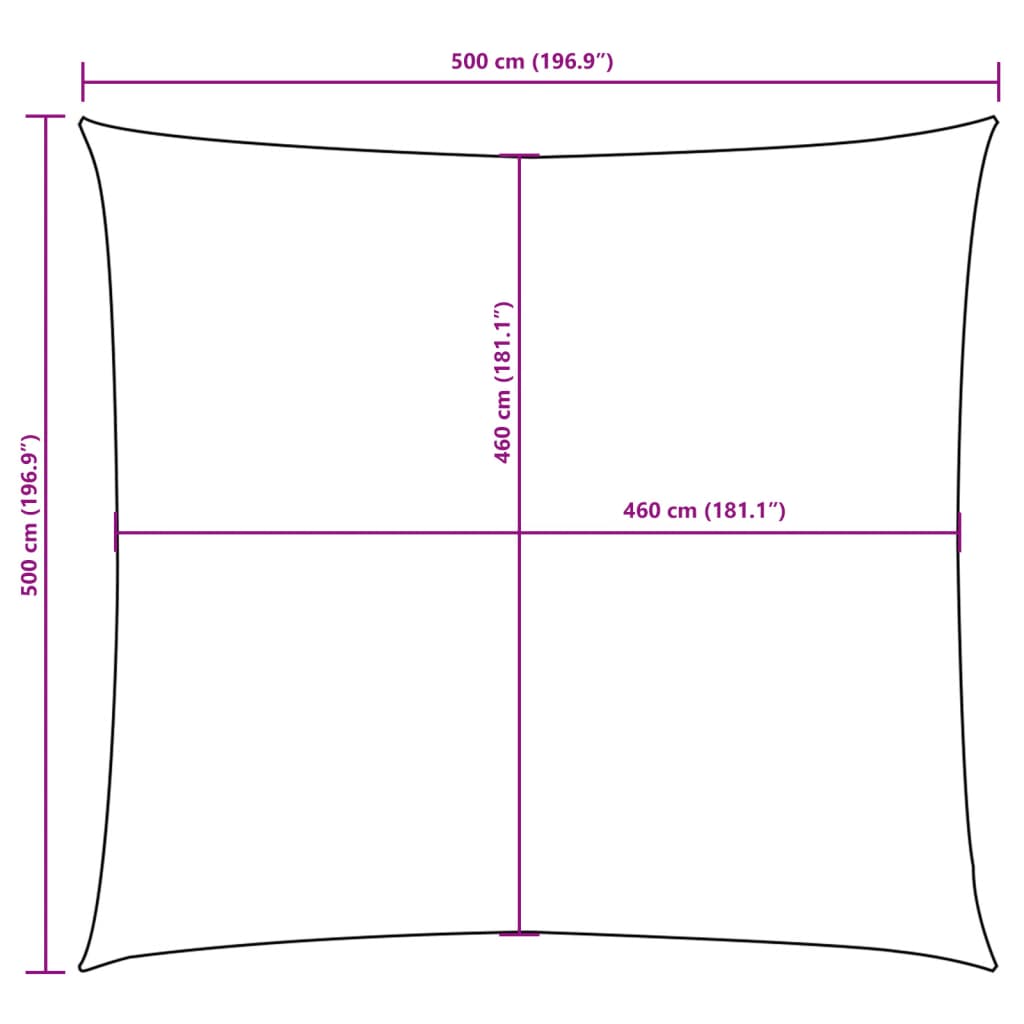 vidaXL Sonnensegel Oxford-Gewebe Quadratisch 5x5 m Anthrazit