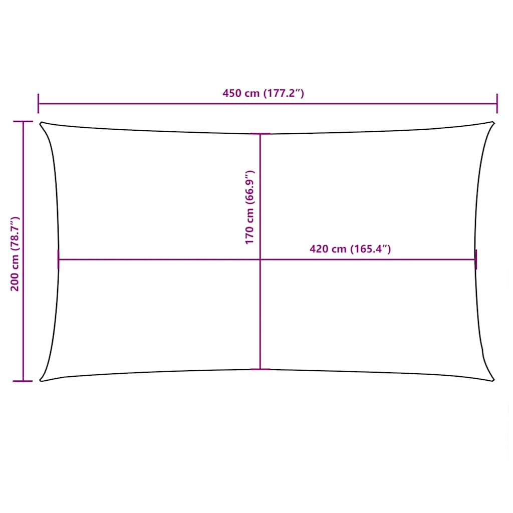vidaXL Sonnensegel Oxford-Gewebe Rechteckig 2x4,5 m Anthrazit