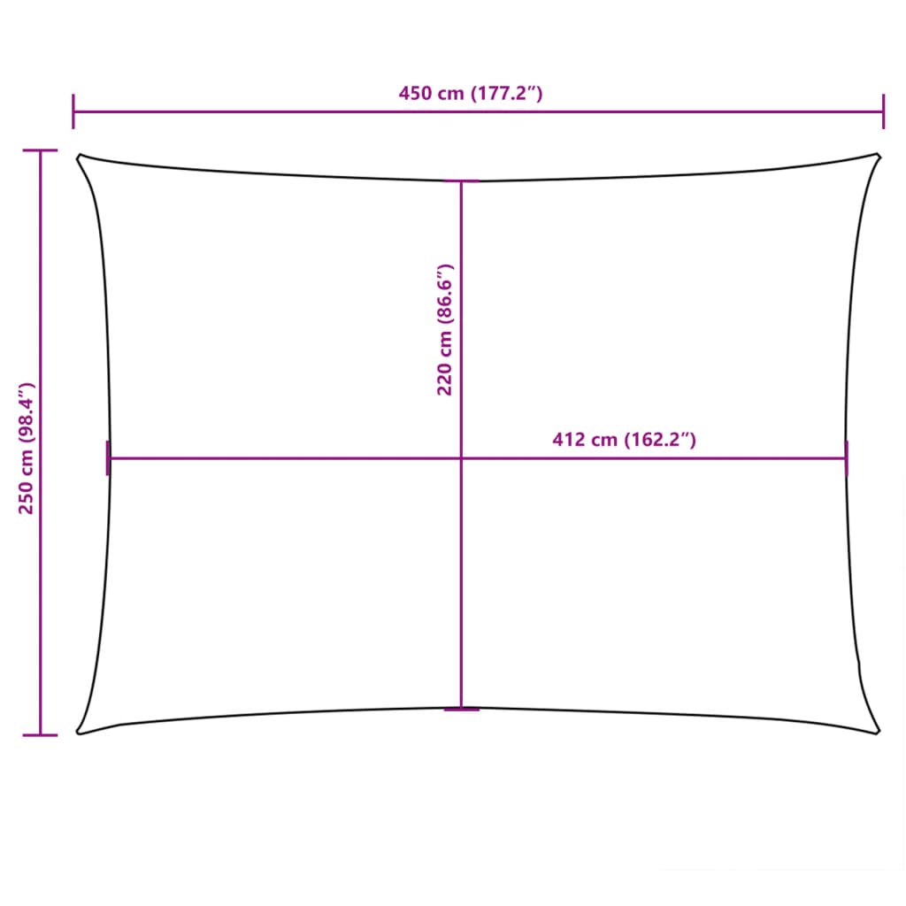 vidaXL Voile d'ombrage en tissu Oxford rectangulaire 2,5x4,5 m beige