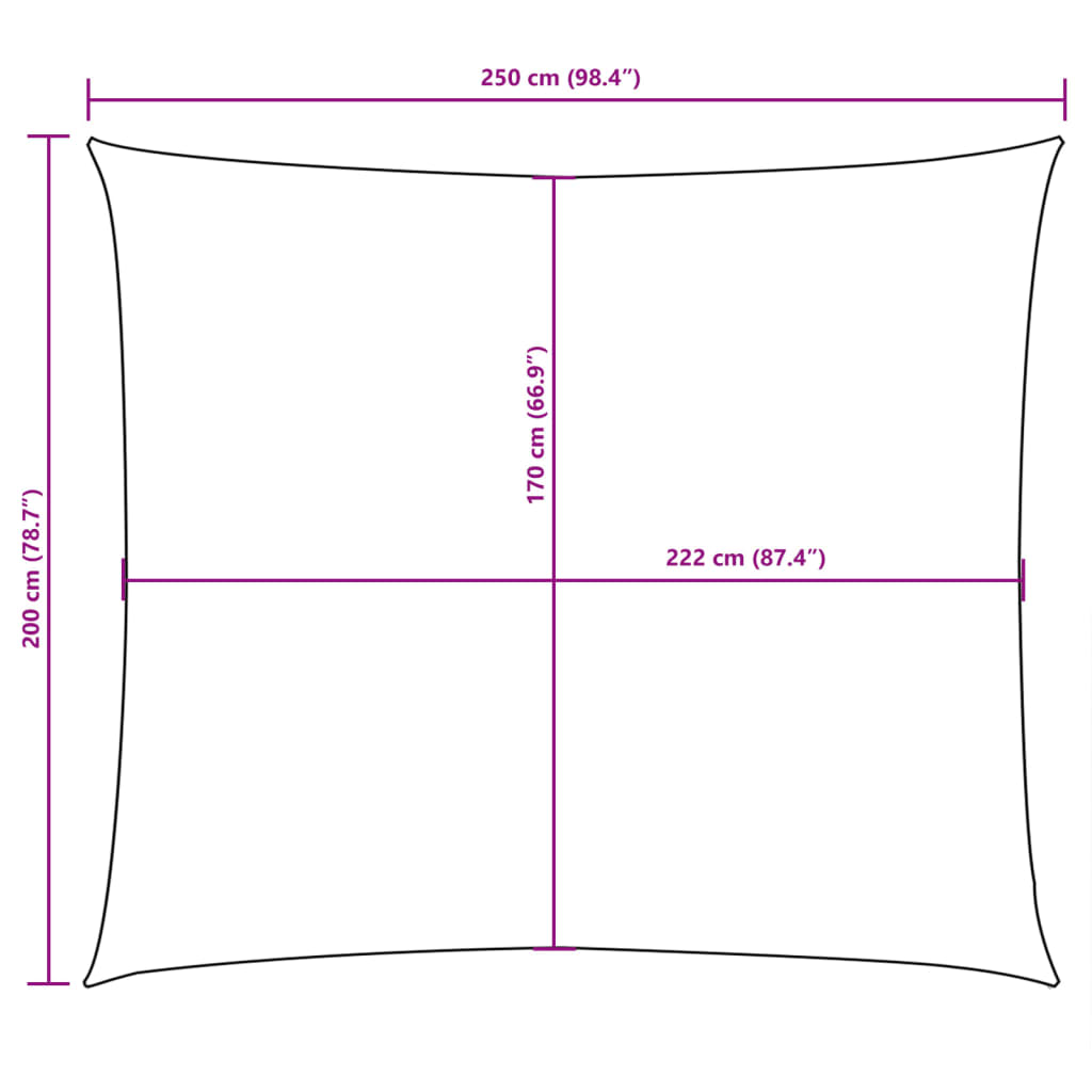 vidaXL Sonnensegel Oxford-Gewebe Rechteckig 2x2,5 m Terrakotta-Rot