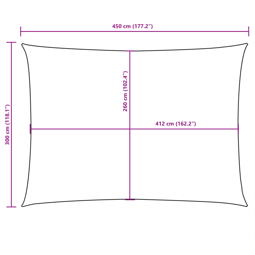 vidaXL Voile d'ombrage en tissu Oxford rectangulaire 3x4,5 m Rouge terracotta