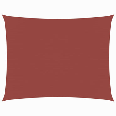 vidaXL Voile d'ombrage rectangulaire en tissu Oxford 4x5 m Rouge terre cuite