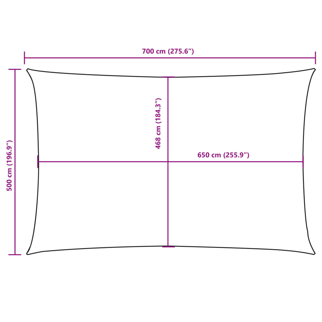 vidaXL Voile d'ombrage en tissu Oxford rectangulaire 5x7 m Rouge terre cuite