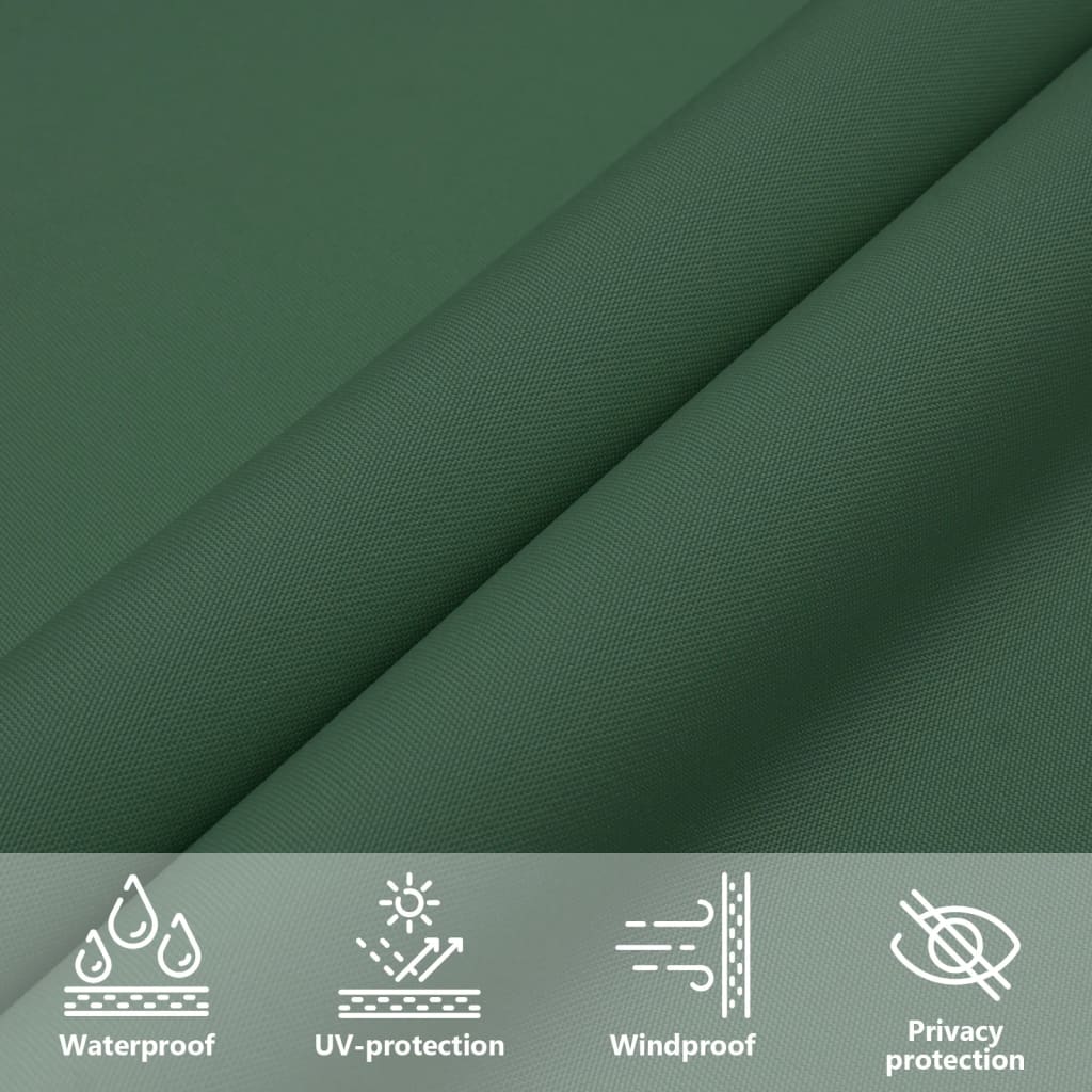vidaXL Voile d'ombrage en tissu Oxford Carré 4x4 m Vert foncé