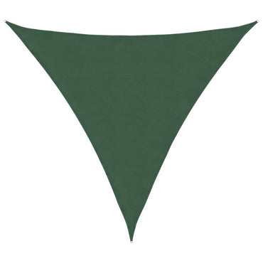 vidaXL Voile d'ombrage en tissu Oxford triangulaire 3x3x3 m vert foncé