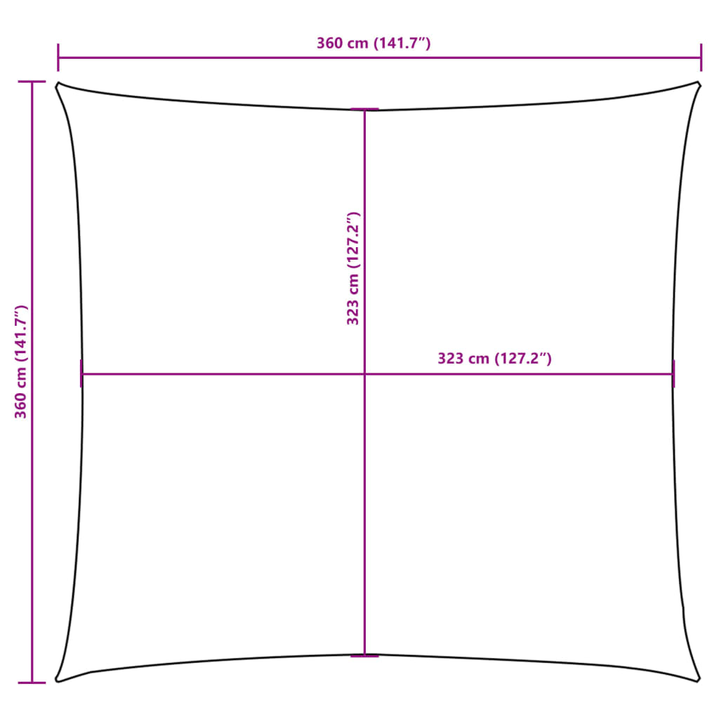 vidaXL Sonnensegel Oxford-Gewebe Quadratisch 3,6x3,6 m Blau