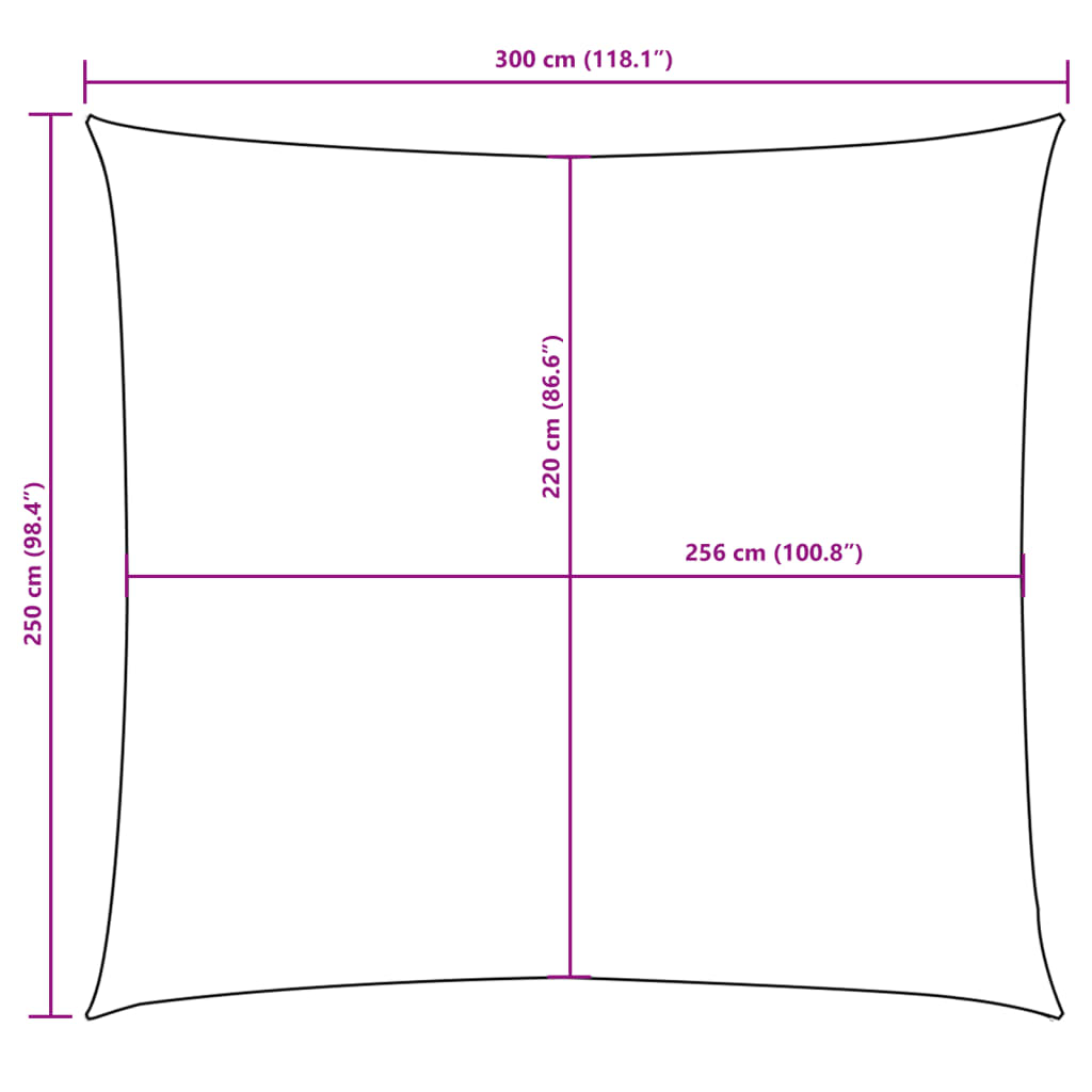 vidaXL Sonnensegel Oxford-Gewebe Rechteckig 2,5x3 m Blau