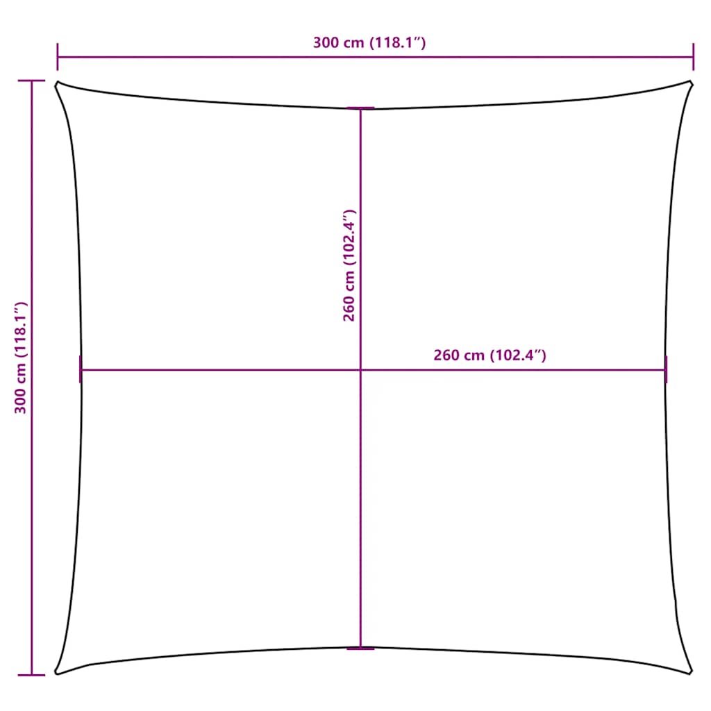 vidaXL Sonnensegel Oxford-Gewebe Quadratisch 3x3 m Gelb