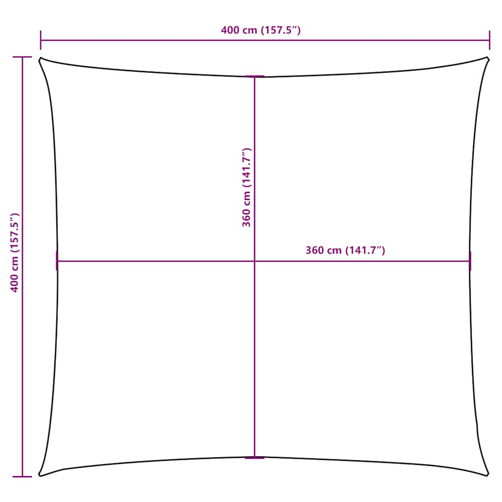 vidaXL Sonnensegel Oxford-Gewebe Quadratisch 4x4 m Gelb