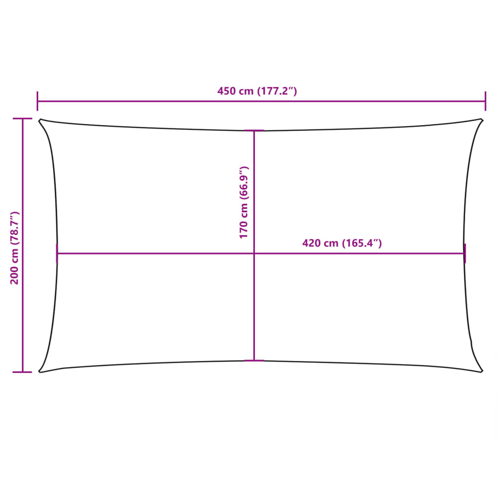 vidaXL Voile d'ombrage Tissu Oxford Rectangulaire 2x4,5 m Jaune