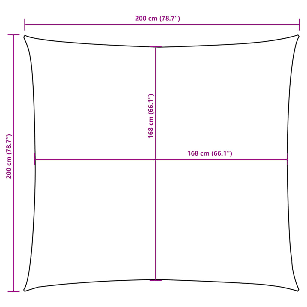 vidaXL Sonnensegel Oxford-Gewebe Quadratisch 2x2 m Rot