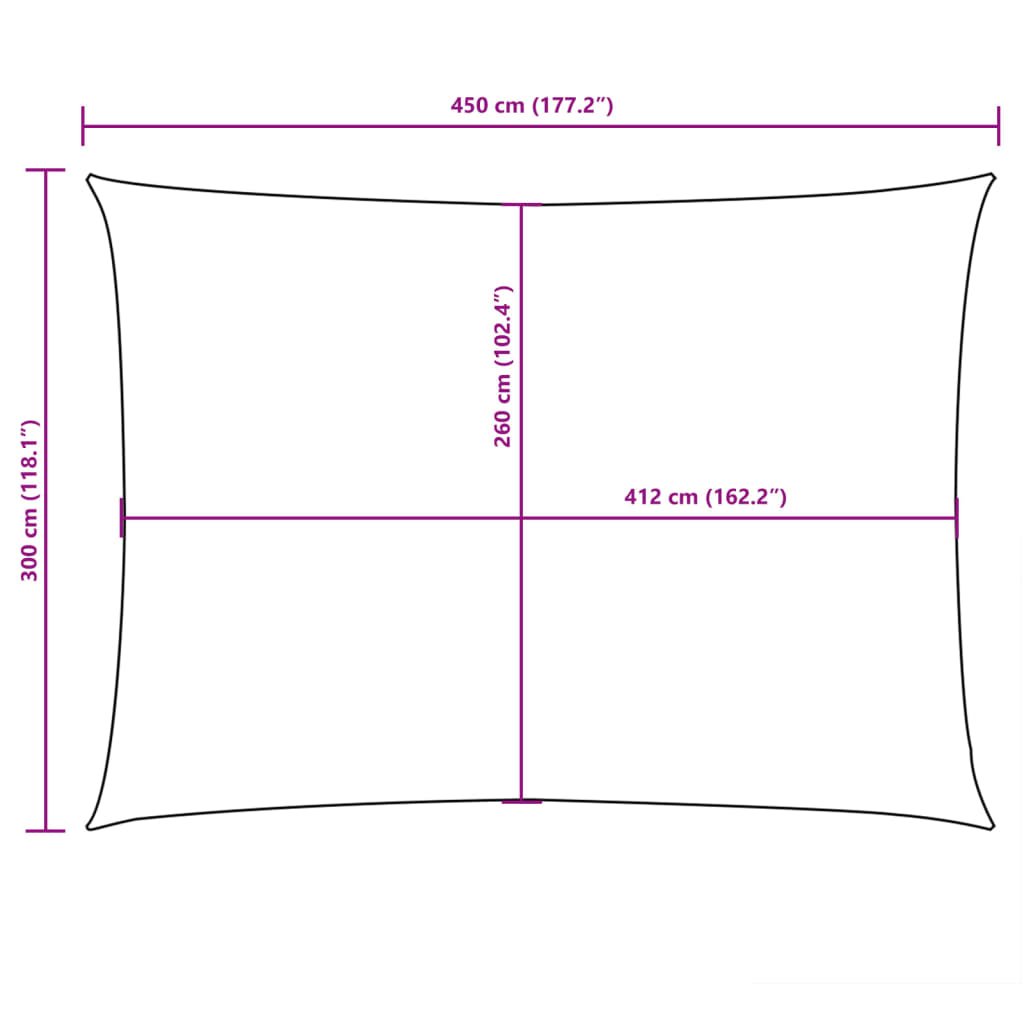 vidaXL Voile d'ombrage en tissu Oxford rectangulaire 3x4,5 m rouge