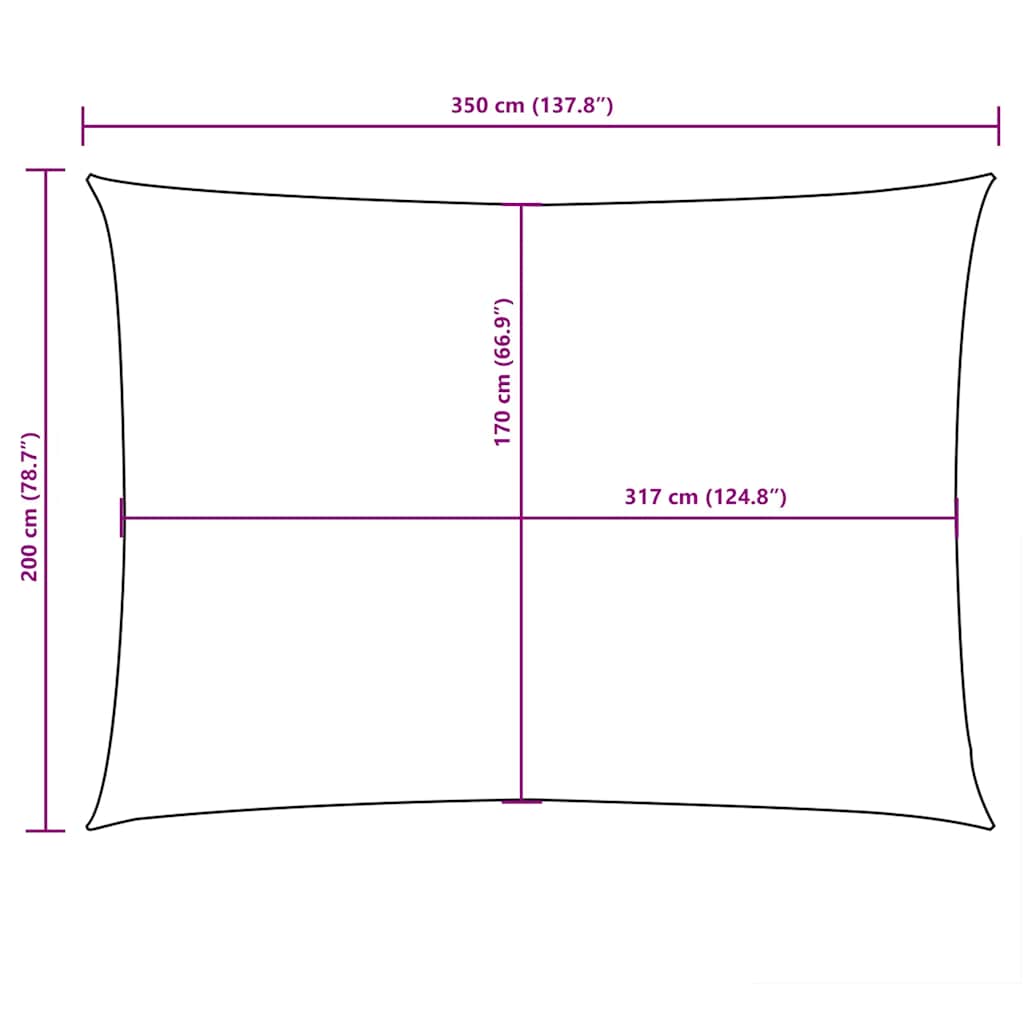 vidaXL Voile d'ombrage Tissu Oxford Rectangulaire 2x3,5 m Orange