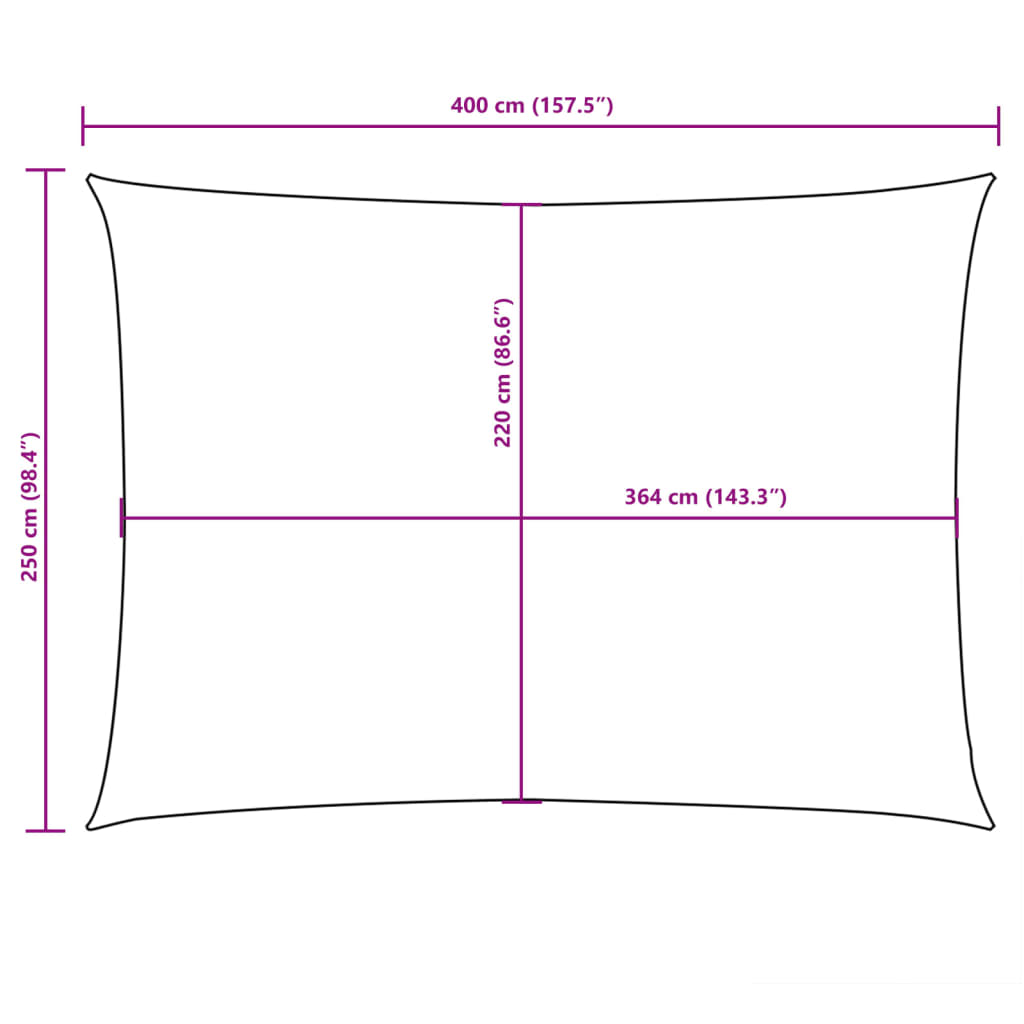 vidaXL Voile d'ombrage Tissu Oxford Rectangulaire 2,5x4 m Orange