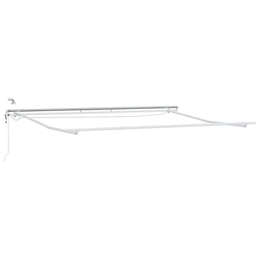 vidaXL Markisenrahmen mit LED-Lichtleisten Weiß 400 x 300 cm Aluminium
